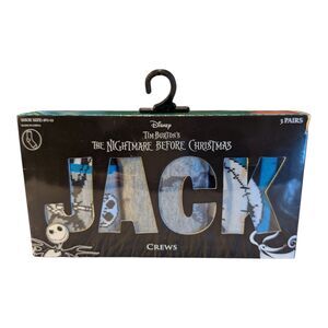 Nightmare Before Christmas 3 pairs Crew Sock Gift Set Unisex Size 6.5 - 12